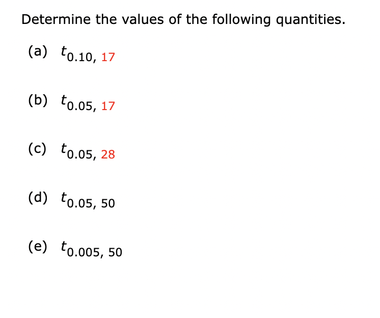 Solved Determine The Values Of The Following Quantities A Chegg