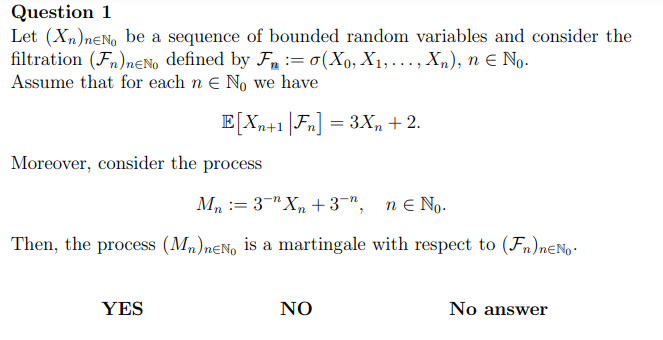 Question Let Xn Nn Be A Sequence Of Bounded Chegg