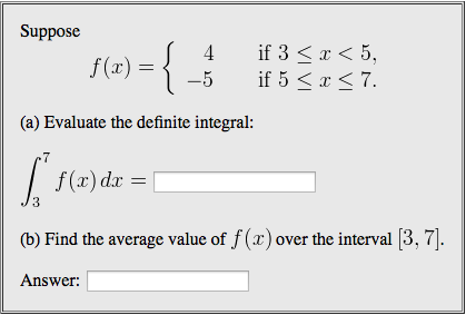 definite integration homework