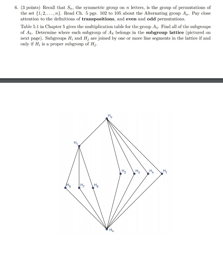 Solved Points Recall That Sn The Symmetric Group On Chegg