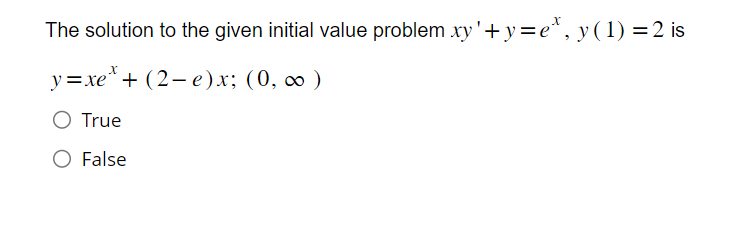 Solved The Solution To The Given Initial Value Problem Chegg