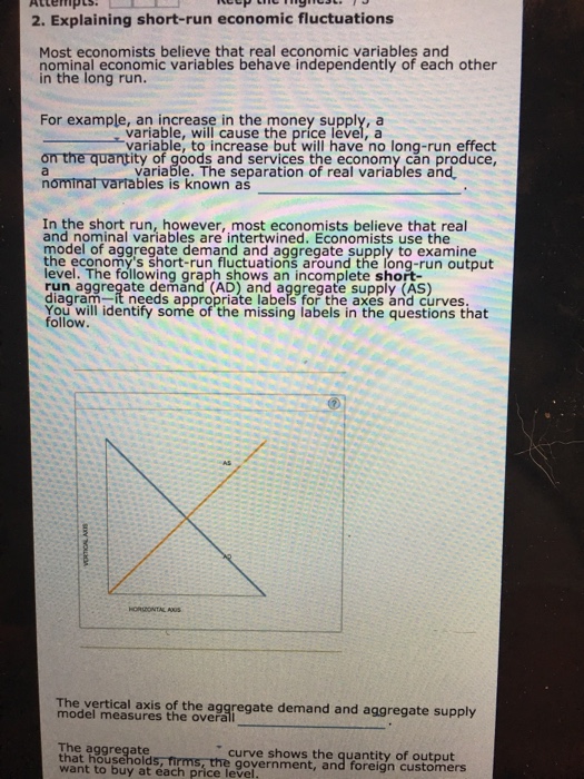 Most Economists Believe That Real Economic Variabl... | Chegg.com