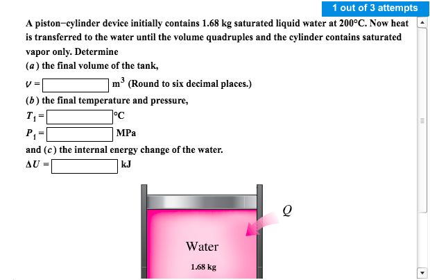 Solved A Piston Cylinder Device Initially Contains Kg Chegg