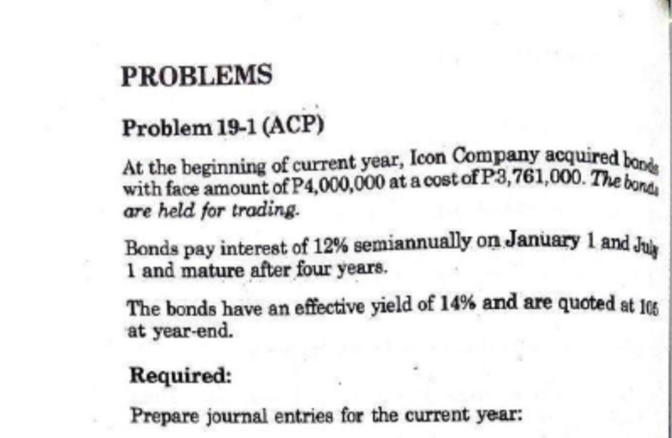 Solved PROBLEMS Problem 19 1 ACP At The Beginning Of Chegg