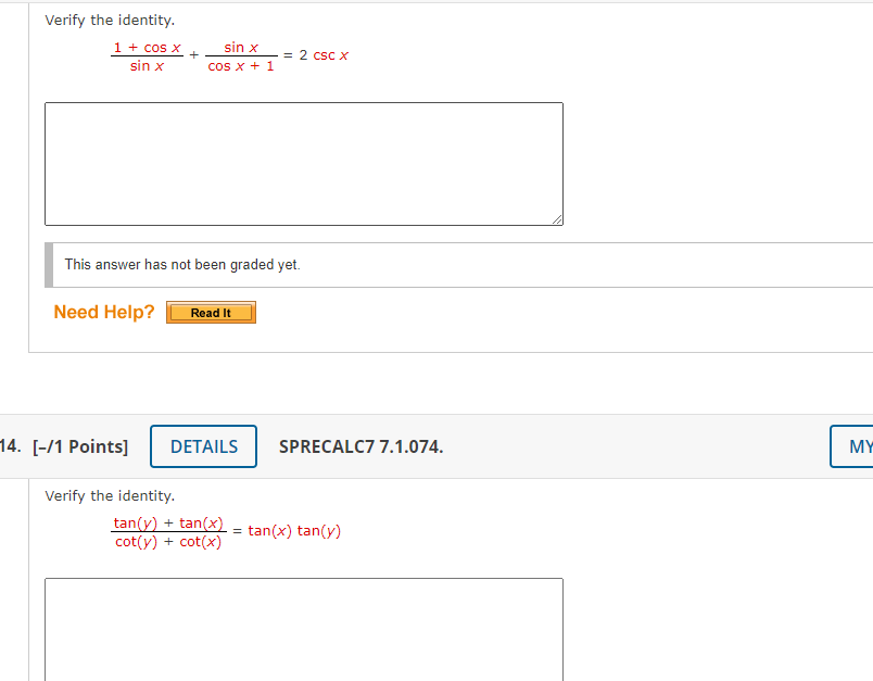 Solved Verify The Identity 1 Cos X Sin X Sin X COS X Chegg