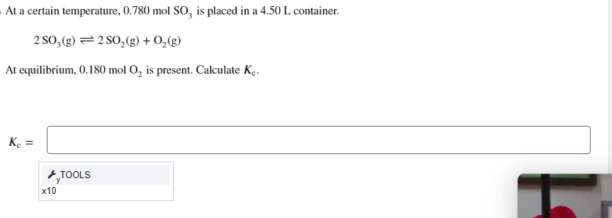 Solved At A Certain Temperature Molso Is Placed In A Chegg