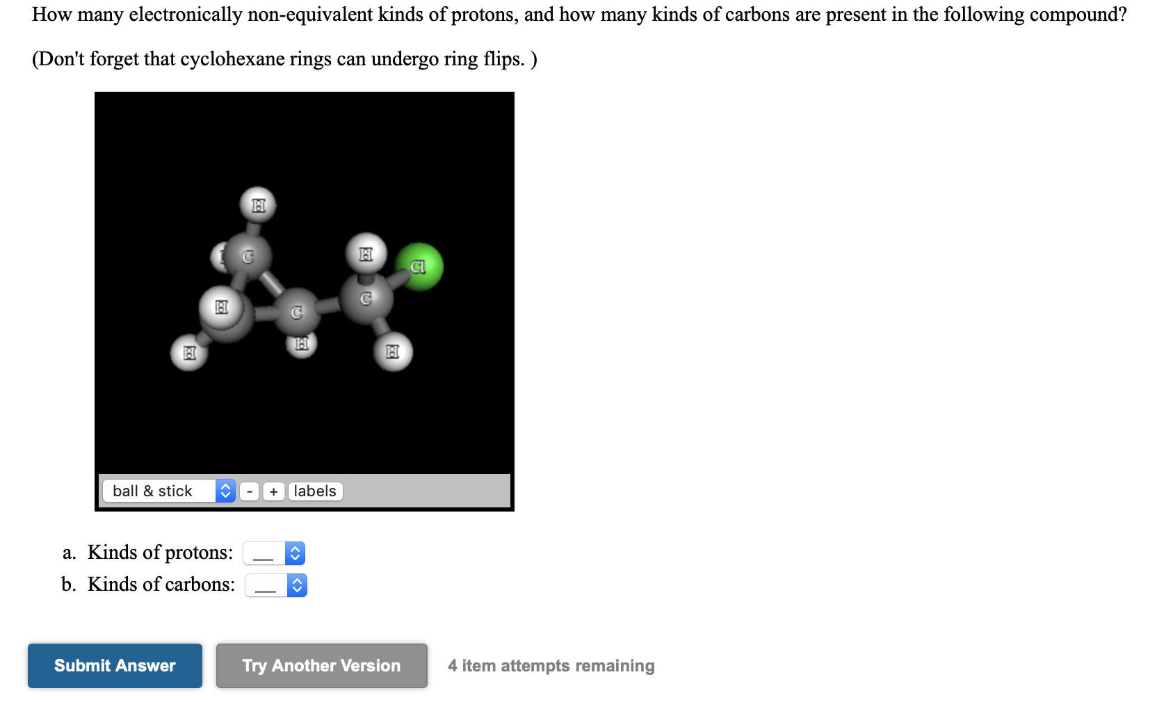 Solved How Many Electronically Non Equivalent Kinds Of Chegg