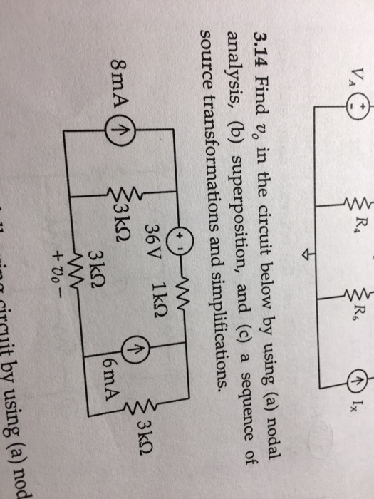 Solved Find Upsilon In The Circuit Below By Using A Chegg