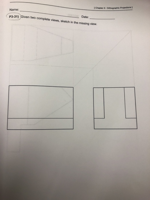 Solved I Chapter Orthographic Projections Name Date Chegg