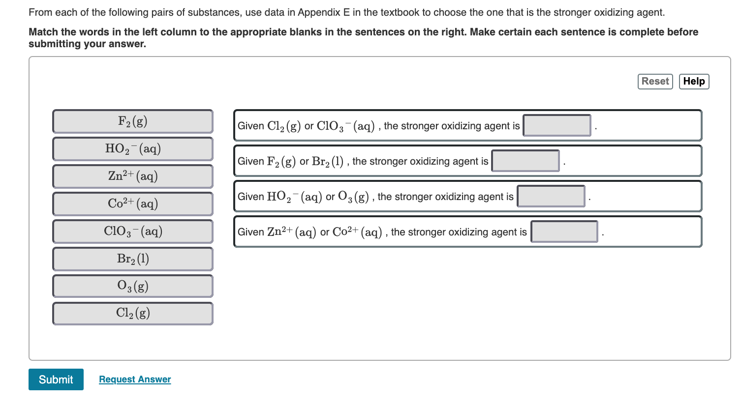 Solved From Each Of The Following Pairs Of Substances Use Chegg