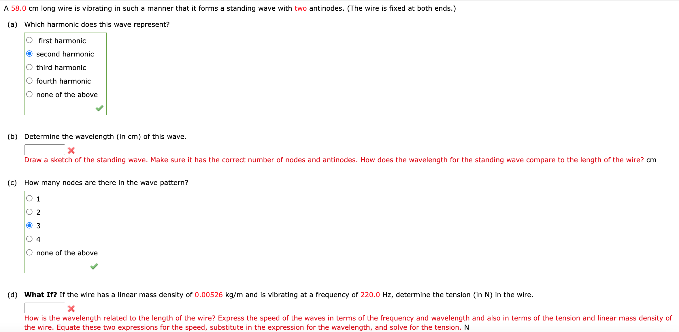 Solved A 58 0 Cm Long Wire Is Vibrating In Such A Manner Chegg