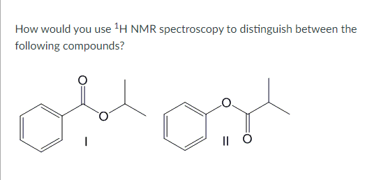 Solved How Would You Use H Nmr Spectroscopy To Distinguish Chegg