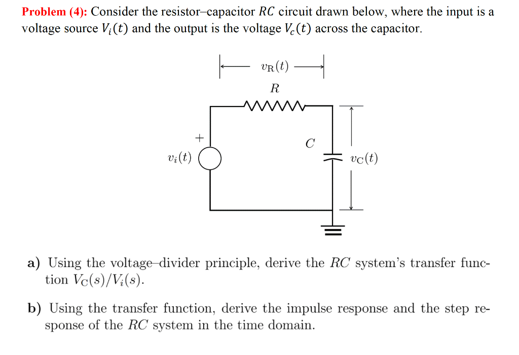 Solved Problem Consider The Resistor Capacitor Rc