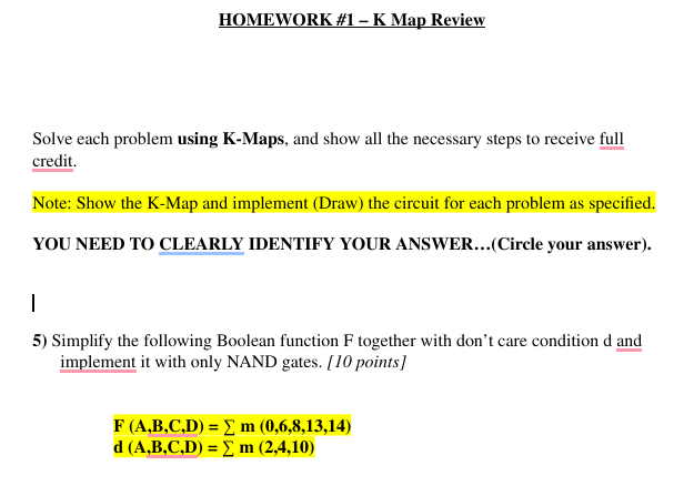 Solved Homework K Map Reviewsolve Each Problem Using Chegg