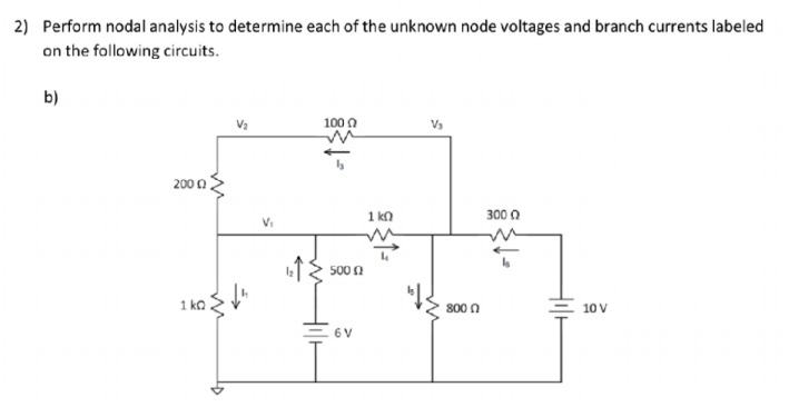 Solved Perform Nodal Analysis To Determine Each Of The Chegg