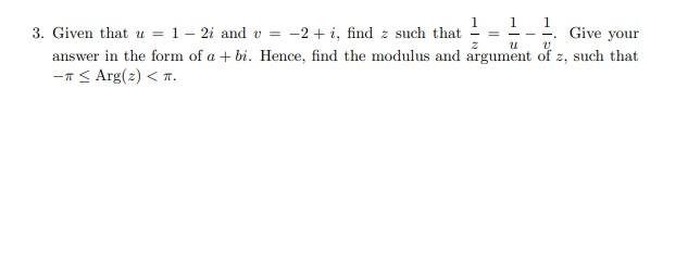 Solved Give Your U V Given That U I And V Chegg