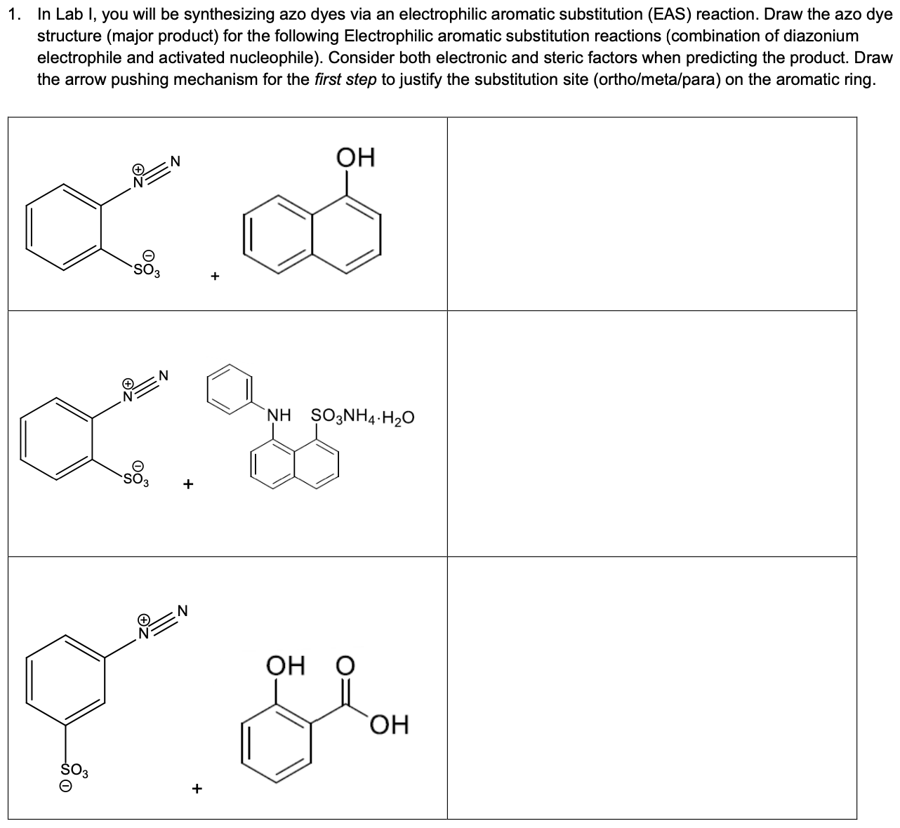 Solved In Lab I You Will Be Synthesizing Azo Dyes Via An Chegg