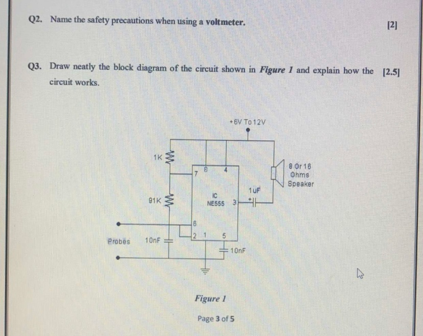 Draw Neatly The Block Diagram Of The Circuit Shown Chegg