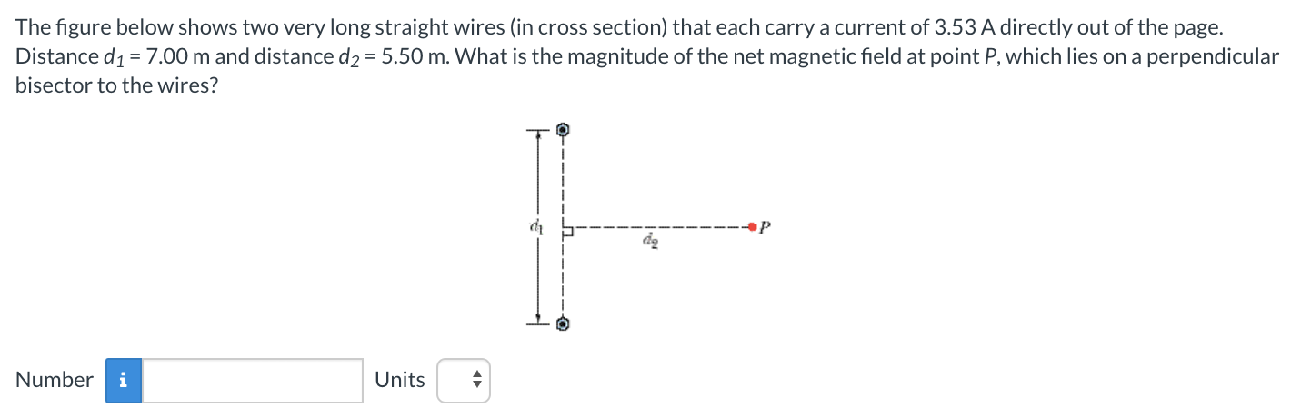 Solved The Figure Below Shows Two Very Long Straight Wires Chegg