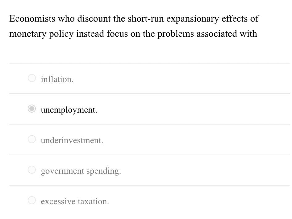 Solved Economists Who Discount The Short Run Expansionary Chegg