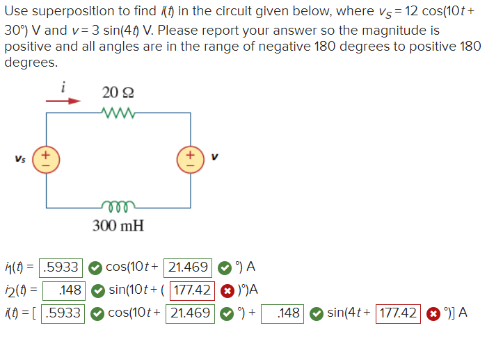 Solved Use Superposition To Find I In The Circuit Given Chegg