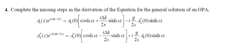 Complete The Missing Steps In The Derivation Of Chegg