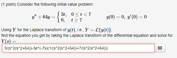 Solved Consider The Following Initial Value Chegg