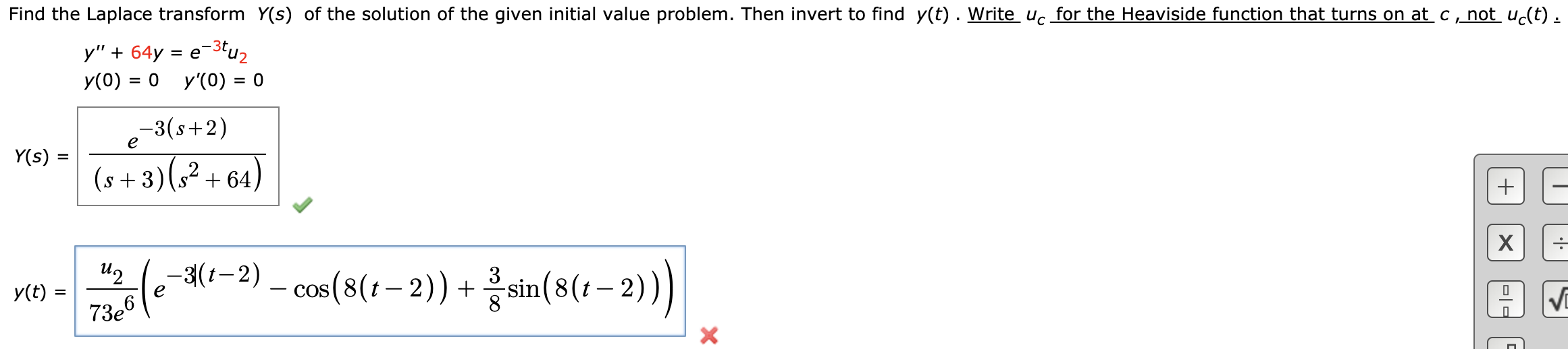 Solved Find The Laplace Transform Y S Of The Solution Of Chegg