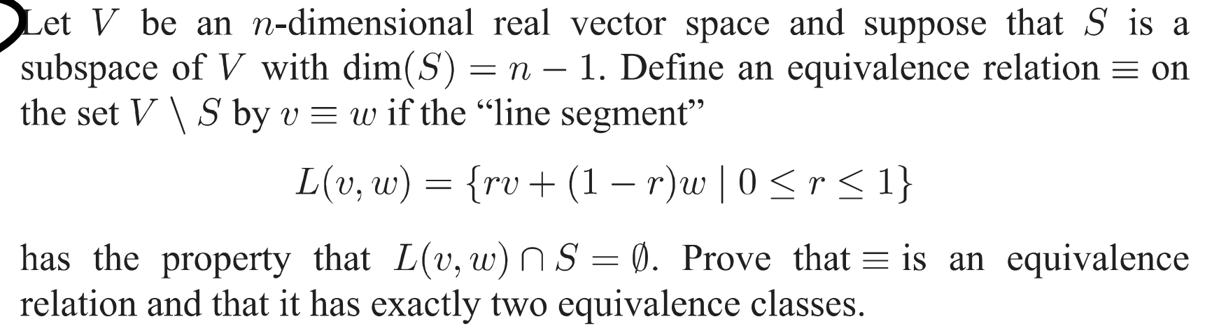 Solved Let V Be An N Dimensional Real Vector Space And Chegg