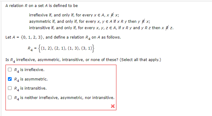 Solved A Relation R On A Set A Is Defined To Be Let A Chegg