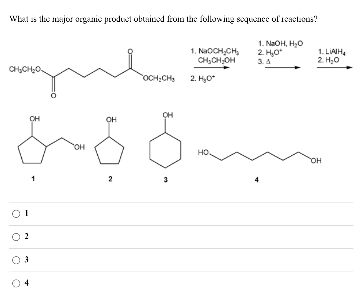 Solved What Is The Major Organic Product Obtained From The Chegg