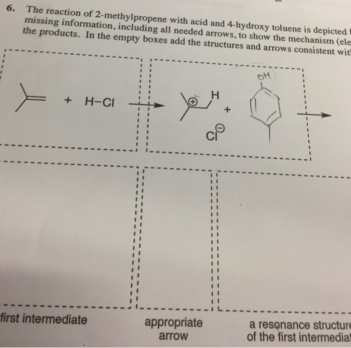 Solved The Reaction Of Methylpropene With Acid And Chegg