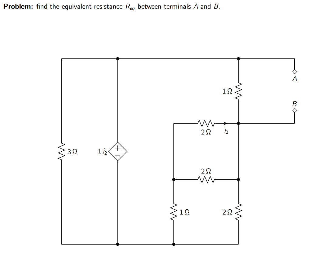 Solved Problem Find The Equivalent Resistance Req Between Chegg