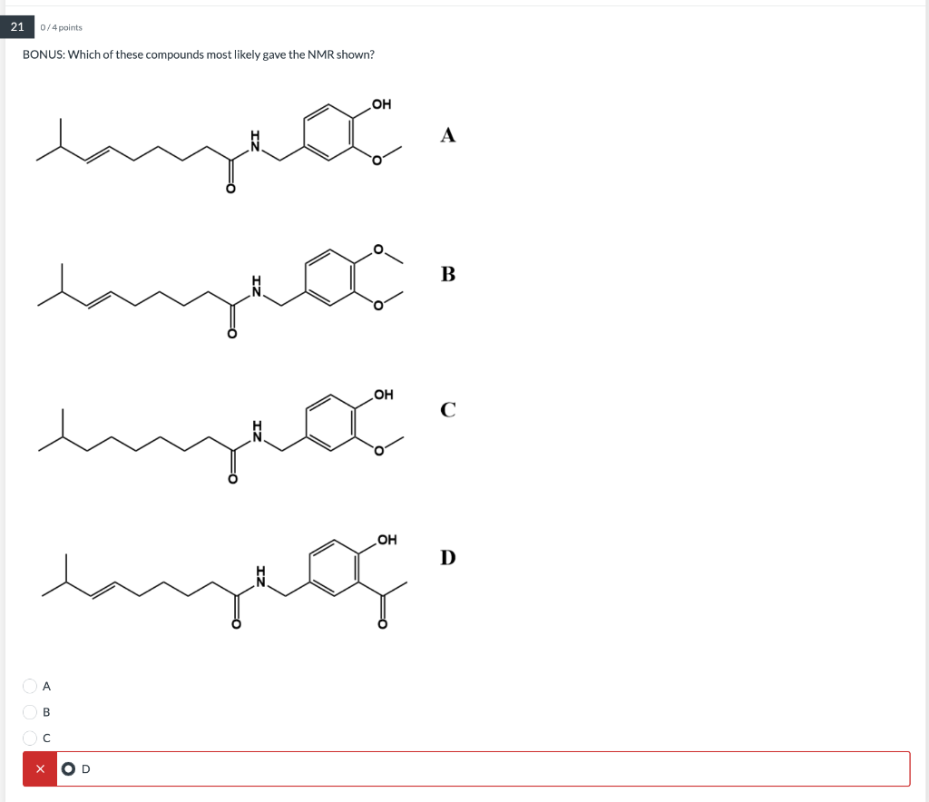 Solved Bonus Which Of These Compounds Most Likely Gave The Chegg