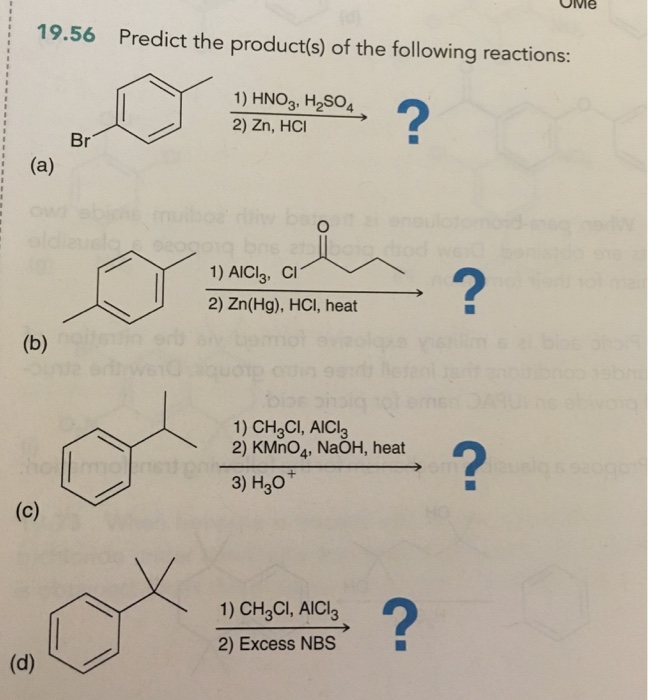 Solved Predict The Product S Of The Following Reactions Chegg