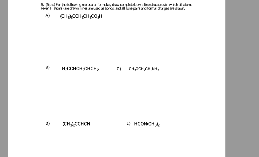 Solved An Easy Ochem Question I Need Help With D And E Chegg