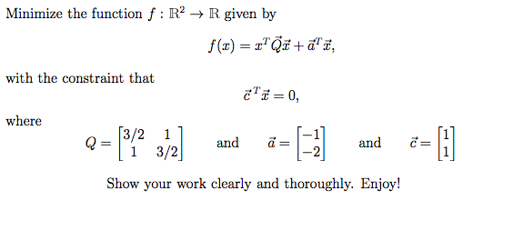 Solved Minimize The Function F R R Given By F X With Chegg