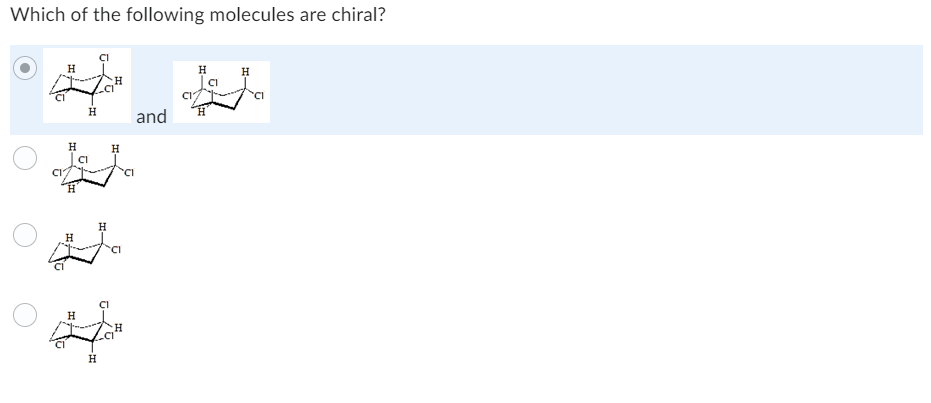 Solved Which Of The Following Molecules Are Chiral And Chegg