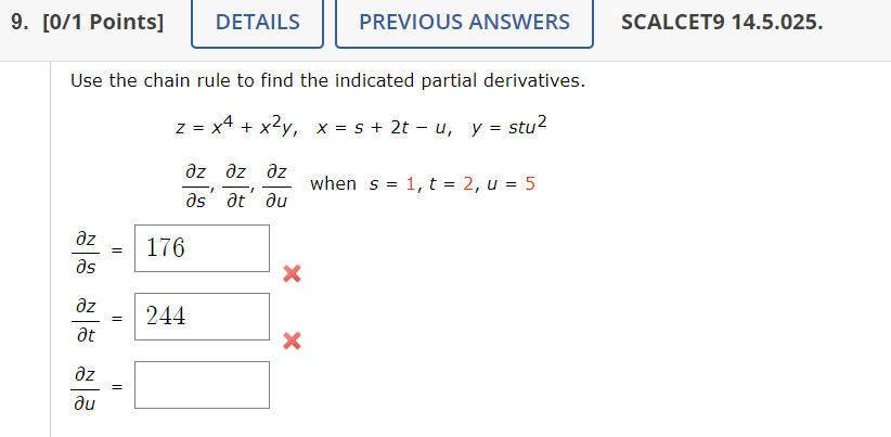 Solved Use The Chain Rule To Find The Indicated Partial Chegg