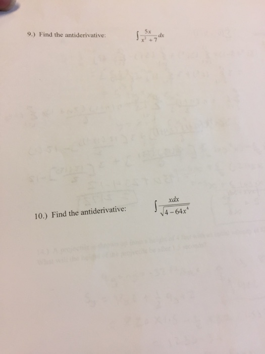 Solved Find The Antiderivative Integral 5x X 7 7 Dx Find Chegg