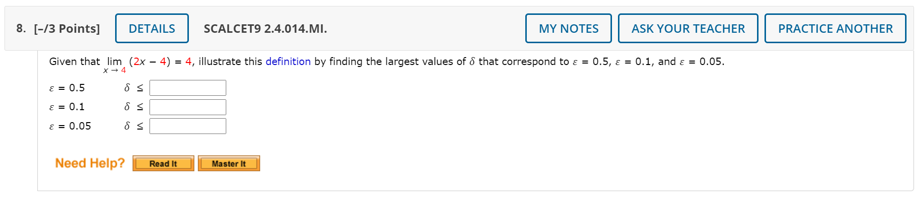 Solved Points Details Scalcet Mi My Notes Chegg