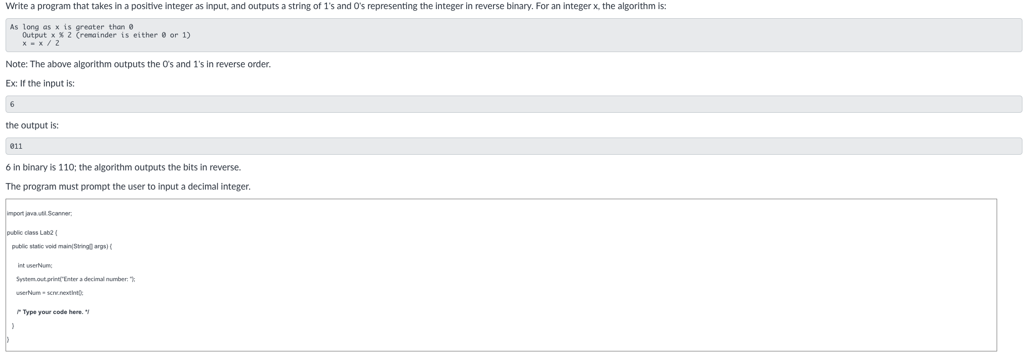 Solved Write A Program That Takes In A Positive Integer As Chegg