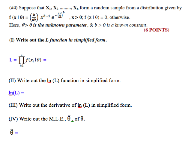 Solved 4 Suppose That X1 X X Form A Random Chegg