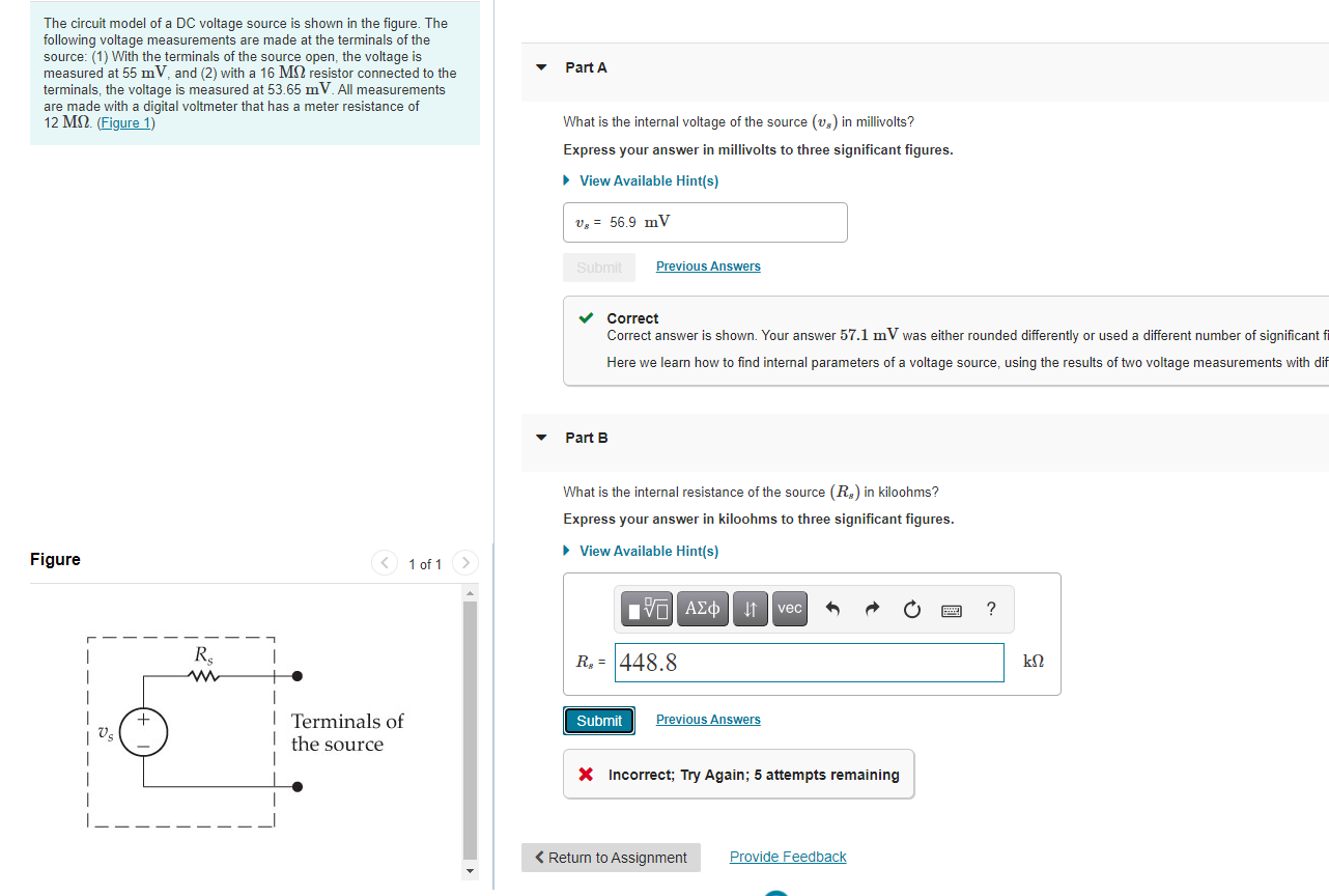 Solved The Circuit Model Of A Dc Voltage Source Is Shown In Chegg