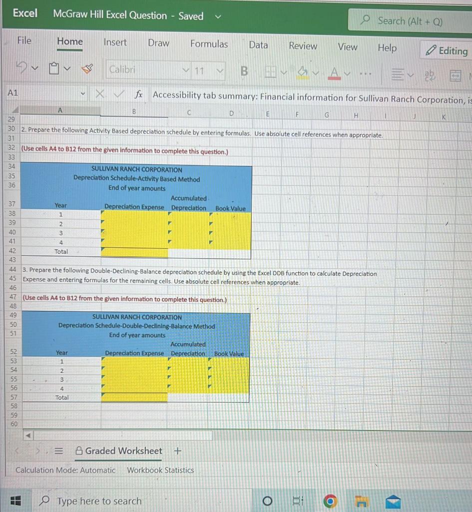 Solved Excel Mcgraw Hill Excel Question Saved V Search Chegg