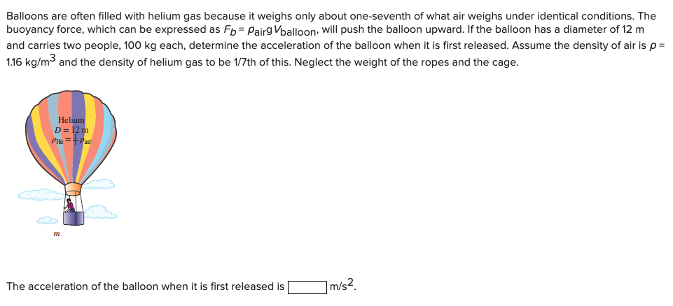 Solved Balloons Are Often Filled With Helium Gas Because It Chegg