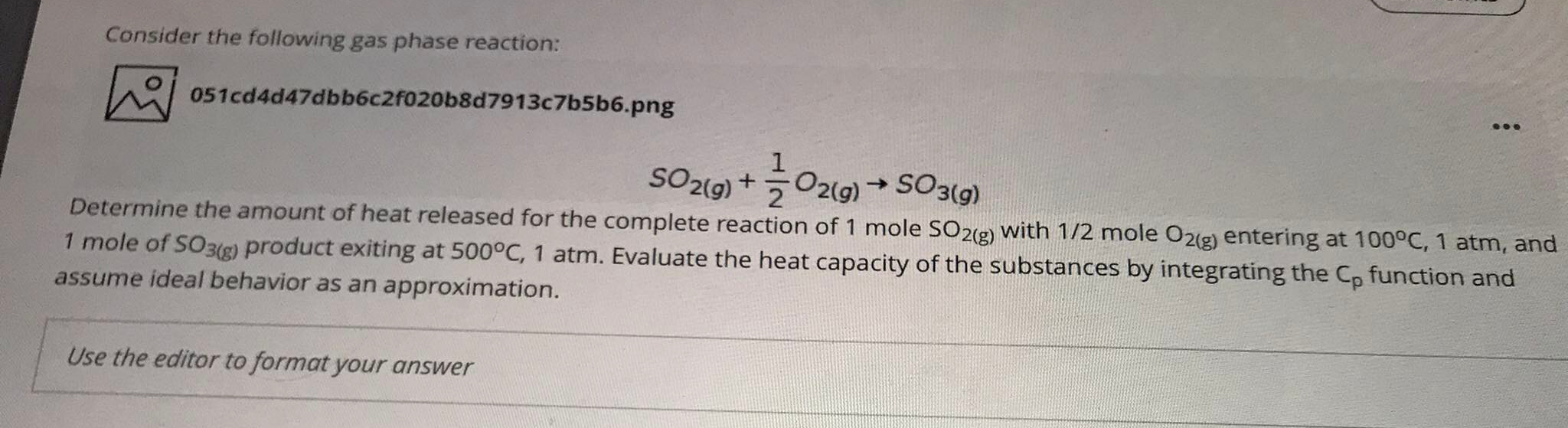 Solved Consider The Following Gas Phase Reaction Chegg