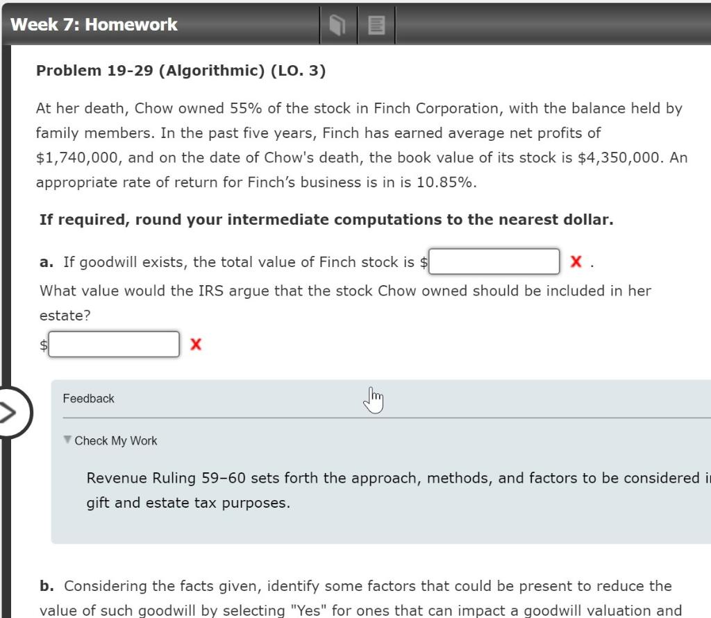 Solved Week 7 Homework Problem 19 29 Algorithmic LO 3 Chegg