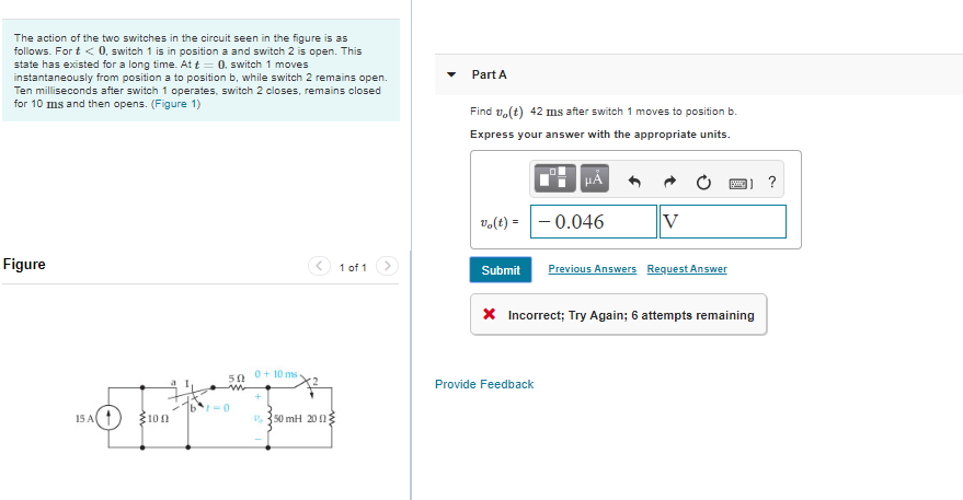 Solved The Action Of The Two Switches In The Circuit Seen In Chegg