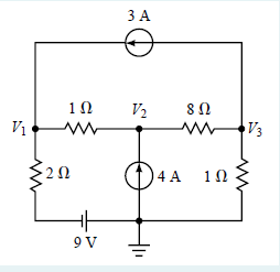 Solved Determine All The Indicated Node Voltages For The Chegg